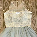 BARI JAY STYLE 1580 BRIDESMAID DRESS COLOR IVORY MISTY BLUE SIZE 10. Photo 9