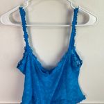 SKIMS NWOT Mykonos Blue Stretch Lace Intimates Thong Bodysuit Photo 12