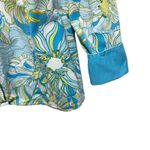 Lane Bryant Lane‎ Bryant ButtonTop 18/20 Bright Blue Green Floral Retro Soft Girl Y2K Resort Photo 3