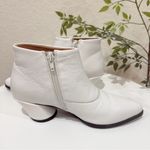 Jaggar White Leather Ankle Boot Bootie Size 36 NWOB Photo 5