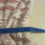 Trixxi  White Lace Coral Overlay Sleeveless Cut Out High Low Women's Dress Size S Photo 8