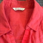 Athleta Playa tie linen shut sleeve wrap tie top Coral Photo 4