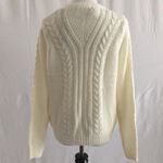 Forever 21 Women's Chunky Knit Sweater sz M cream colored sweater Photo 2