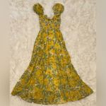 Free People NWOT  Sundrenched Floral Tiered Maxi Yellow combo Sundress Sz S Photo 6