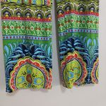 Vicabo XL 14 Boho Floral Casual Pants in Navy Lime Green Photo 6