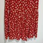 Madewell  Ruffle Wrap Midi Skirt Orange Floral Long Modest Size 4 AO371 Photo 13