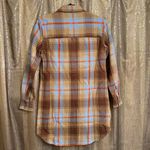 Outerknown  Women's Brown Orange Blue Blanket Shirtdress Flannel Small NWT Photo 1