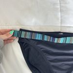 Anne cole  Black Blue Metallic Belted Bikini Bottom Bathing Suit Womens Medium M Photo 1