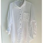 Cotton On Body Womens White Blouse Button Down Size Large Classic NWOT Photo 5