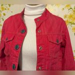 High Sierra Collarless Denim jacket in faded red size M Photo 1