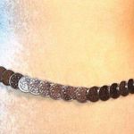 Silver slinky elastic stretch metal coin design belt! 70’ style Silver Photo 0
