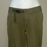 prAna  Olive Green Outdoor Nylon Blend Adjustable Waist Capri Pants- Size 4 Photo 3