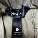 AQUA Women's Green High Waisted Belted Pocket Casual Paperbag Mini Shorts Size S Photo 3