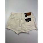 Levi's  501‎ High Rise Denim Shorts Frayed Hem White Premium Size 30 Photo 6