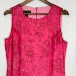 SPENSER JEREMY Pink Floral Print Silk Maxi Dress Sheath Evening Formal Size 12 Photo 1