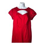 Betty Boop Torrid Embroidered Keyhole Red Dress Pinup Style Cutout Midi Size 12 Photo 5