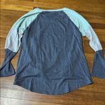 Derek Heart Maurice’s 24/7 Color Block Knot Front Long Sleeve Tee, Large Photo 2