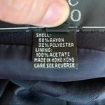 Carmen Marc Valvo  black satin stripe sheath size 8 Photo 2