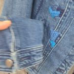 Pilcro  By Anthropologie Blue Embroidered Jean Jacket Photo 3