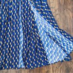 Issa London • Gathered Long Gown maxi dress sleeveless blue rayon jersey chain Size 2 Photo 8