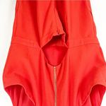 Trina Turk Golda Orange Tomato Front Pleated Pants Side Pockets Jumpsuit Size 12 Photo 8