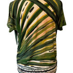 JM Collection ‎ Painted Palms Animal Influence Blouse Top MP NWT Photo 0