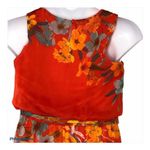 MSK Blouson Red Floral Belted Maxi Dress Size 8 Ankle Length Sleeveless Photo 10