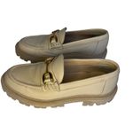 ZARA Beige Leather Lug‑Sole Horsebit Loafers Womens EU 39 / US 8 Chunky Photo 1