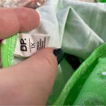 BP Halter Crop Top Neon Green Frosty Follard Floral Print Casual Neutral Photo 7