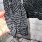 SNO SKINS Long Sleeve Dark Gray Animal Print Turtleneck Top Size Medium USA Made Black Photo 3