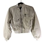 Wild Fable Women Ivory Cream Quilted Bomber Jacket M Photo 1