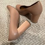 Chloé Chloe Nude Neutral Round Toe Block Heels | Size 37.5 Photo 4