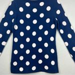 Old Navy  blue and white polka dot long sleeve crewneck sweater size small Photo 10