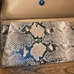 INC International Concepts Glam Snakeskin Gold Chain Embossed Crossbody 11x7 New Black Photo 2