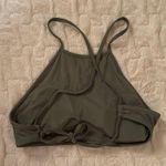 Aerie  Olive Green Halter Bikini Top Photo 1