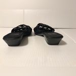 Mootsies Tootsies black slip-on wedge sandals women fits size 7 / 7.5 Photo 6