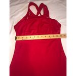 Athleta Tankini Swim Top Tomato Red Size 32D/DD Modest High Neck Woven Straps Photo 6