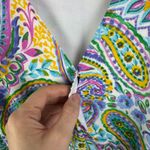 Cato  Paisley Maxi Dress Size 14/16W Smocked Waist V-Neck‎ Colorful Boho Beachy Photo 4