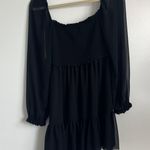 Aritzia Wilfred Tempest Mini Dress Long Sleeve Black Small Photo 2