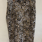 Thalia Sodi New Women Leopard Animal Pencil Print Skirt Size XXL elastic waist Photo 0