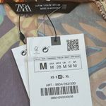 ZARA  Multicoloured Scarf Print Crossover Satin V-Neckline Blouse Top Paisley M Photo 12