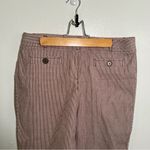 Loft Marisa Cropped Pant White Red Stripes 4 Photo 1