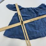 Madewell  Shirt‎ Womens XS Blue Off Shoulder Chambray 100% Cotton Peasant Boho Photo 5