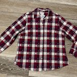 NWT Country Store Sz L Cute Plaid Button Down Shirt Top W Metallic Stars Multiple Size L Photo 0