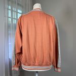 Vintage ‘90s Outside Interests Peach, Gray & White Snap Button Sweatshirt Orange Photo 5