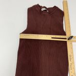 ZARA  Dress Womens Small Brown Ribbed Knit Sleeveless Midi Bodycon Photo 7