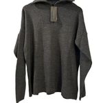 Trendyol ASOS Regular Charcoal Gray 1/4 Zip Polo neck Knit Sweatshirt Large Photo 0