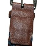 Torino Mens Italian Braided Leather/ Linen Casual Stretch Belt Size 34 Brown Photo 5