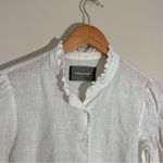 Reformation Linen Ruffle Shirt Photo 2