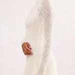 Free People Angel Wings White Crochet Knit Dress Photo 4